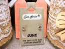 Earsense June birth stone earrings