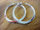 Earsense large silver hoop earrings