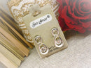 Earsense Silver Drop Earrings Crystal Insert
