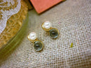 Earsense Blue Iridescent Fireball Earrings